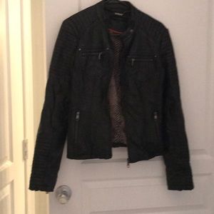 Imitation leather jacket